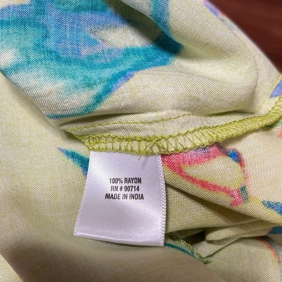 Ivy Street Plus Size Chaus Off-the-Shoulder Balloon Sleeve Challis Dress 1X - Picture 6 of 6